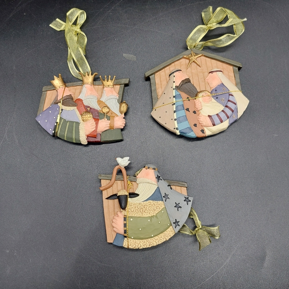 Williraye Studio -  Ornaments -Set of 3 - Nativity Set New